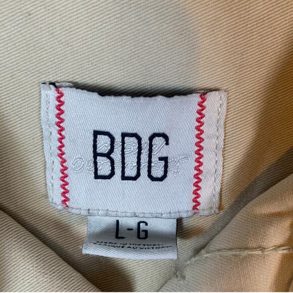 BDG Beige Utility Button Down Shirt Large Urban Outfitters Workwear - Picture 7 of 7